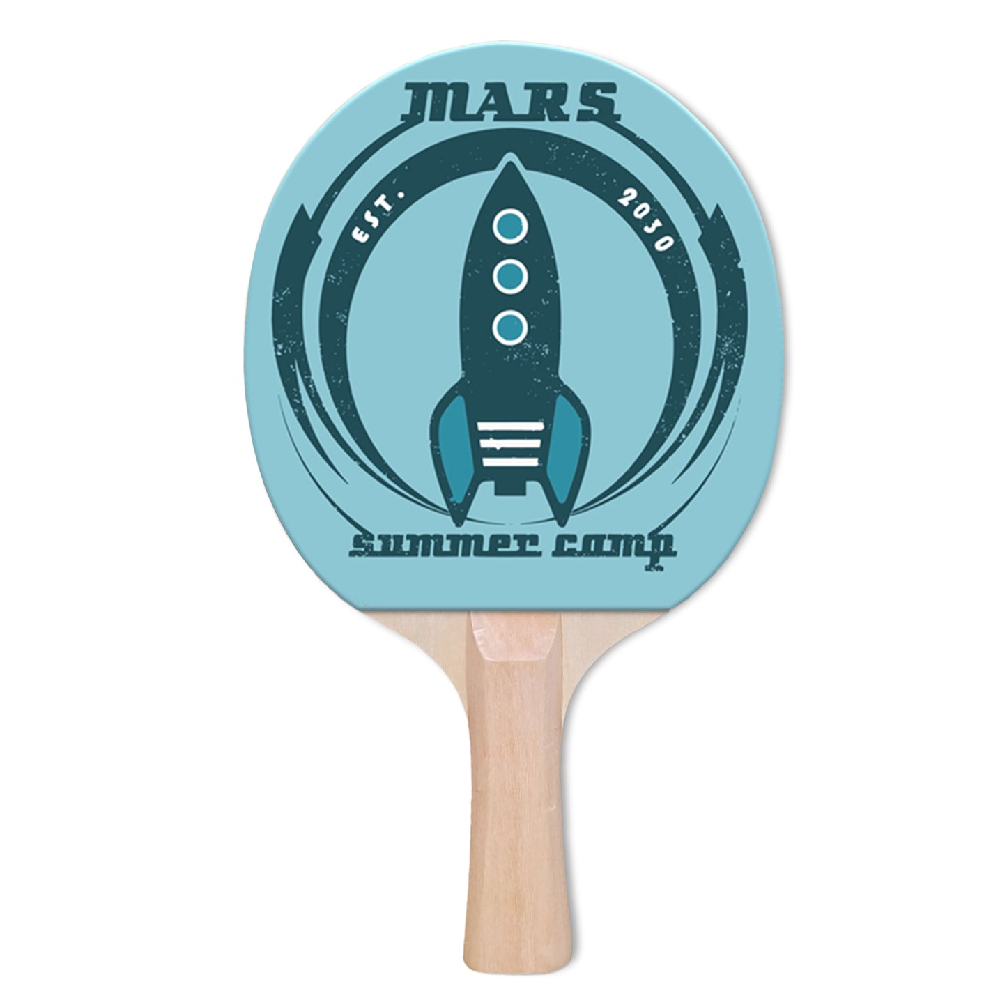 Mars Summer Camp Designer Ping Pong Paddle