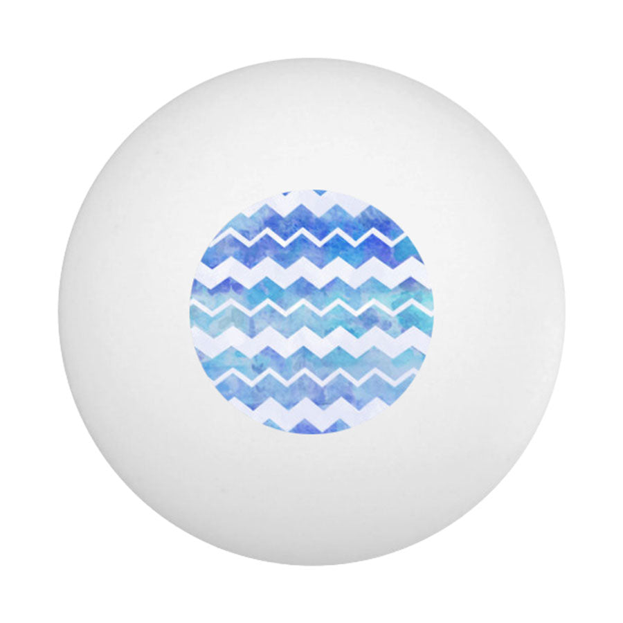 Blue Chevron Ping Pong Ball