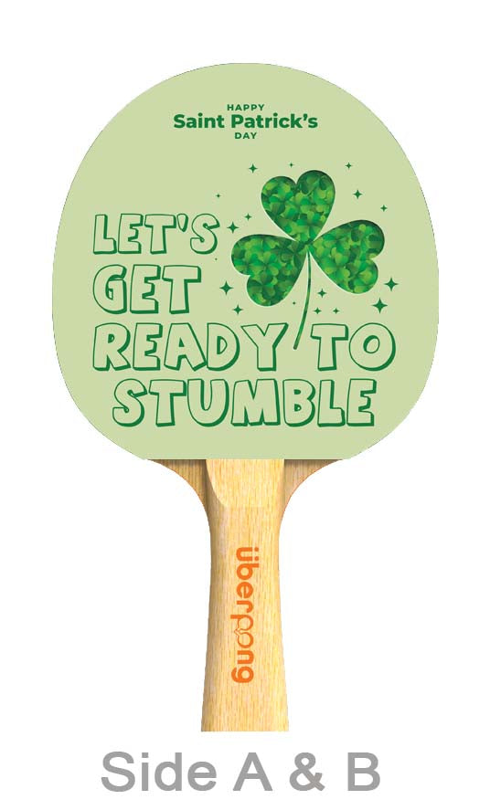 St Pattys Day Designer Ping Pong Paddle