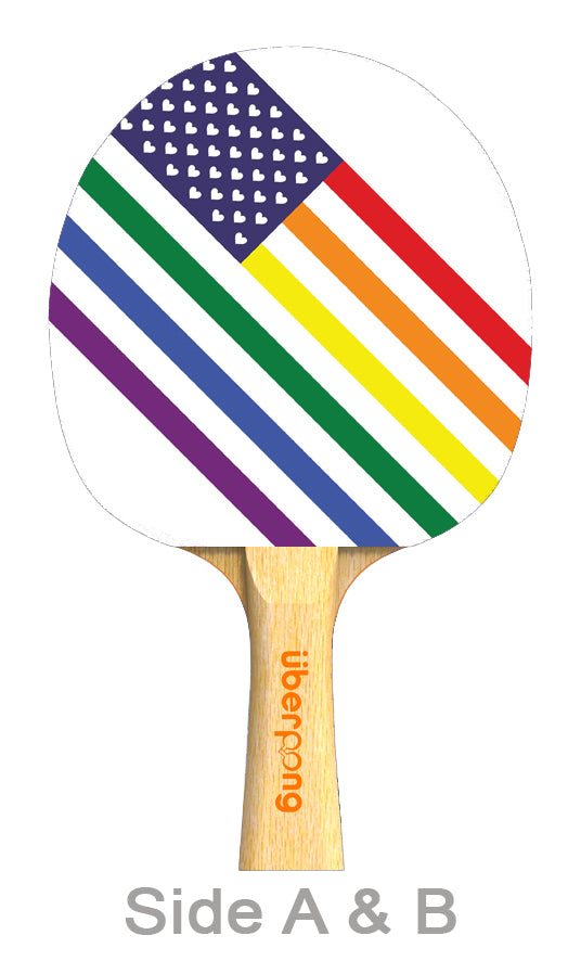 Love Wins Designer Ping Pong Paddle