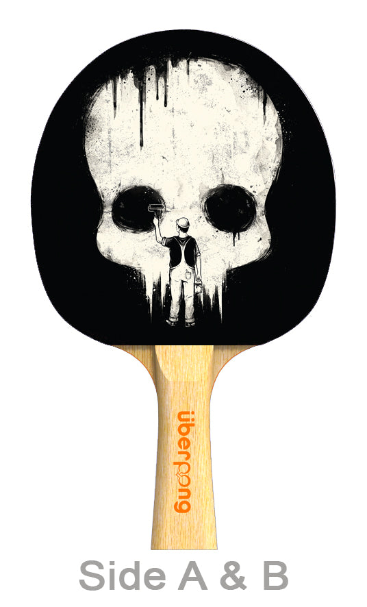 Paint It Black Designer Ping Pong Paddle