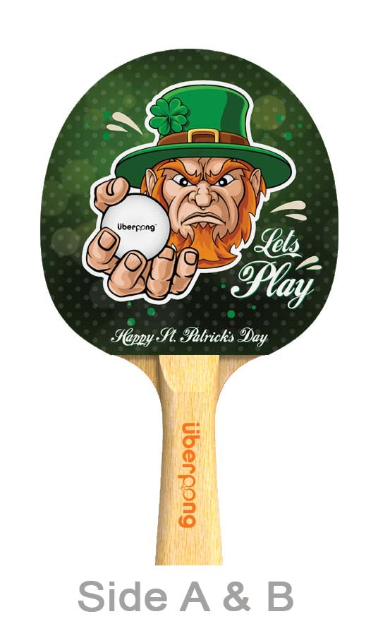 St Pattys Day Designer Ping Pong Paddle