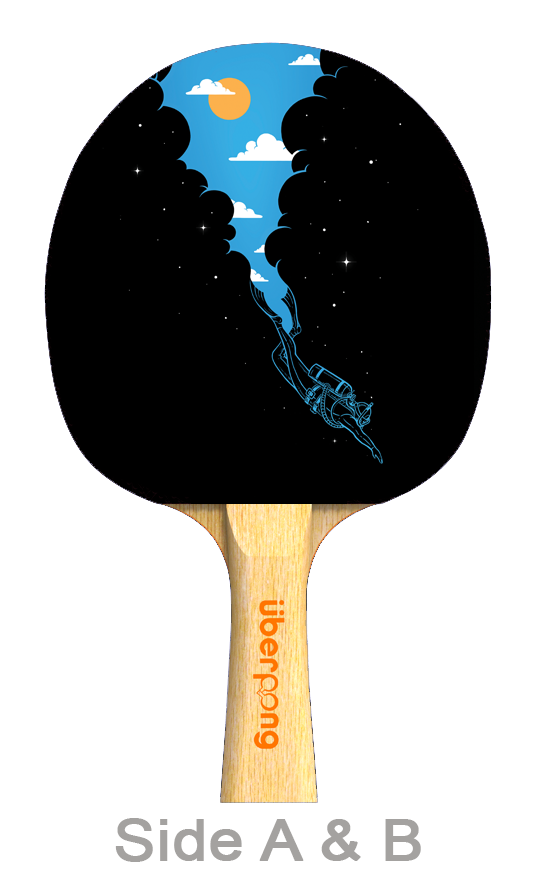 Skydiver Designer Ping Pong Paddle