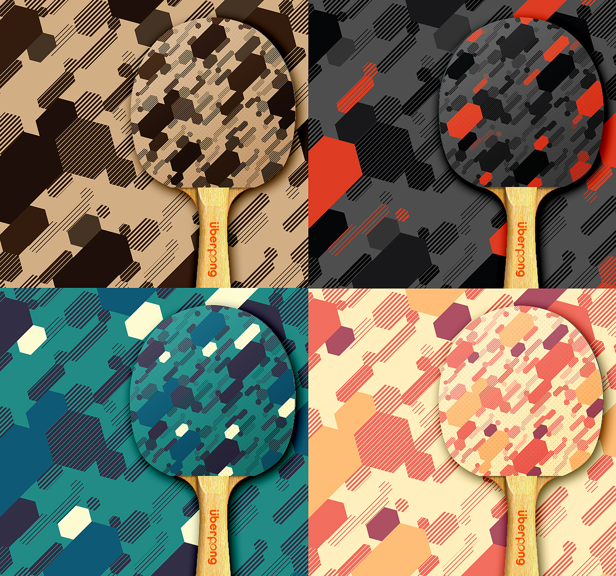 UberCamo Designer Ping Pong Paddle