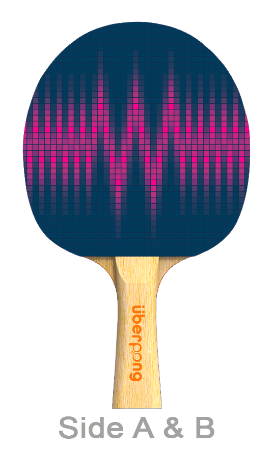 Geometric Wave Designer Ping Pong Paddle