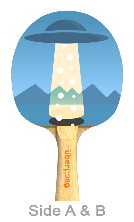 Space Vacuum Designer Ping Pong Paddle