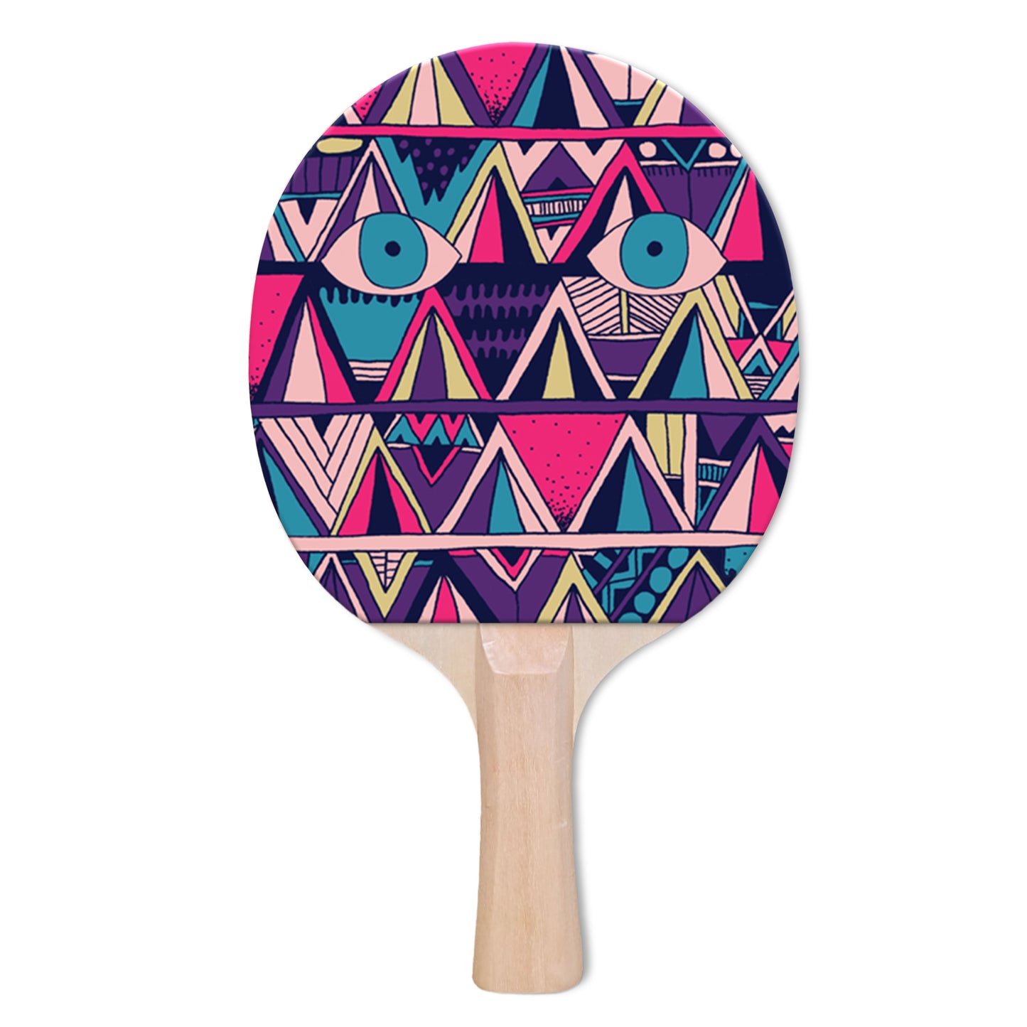 Hello Bright Eyes Designer Ping Pong Paddle