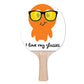 i love my glasses Designer Ping Pong Paddle