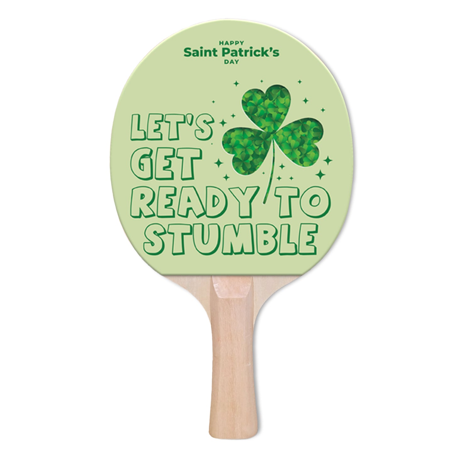 St Pattys Day Designer Ping Pong Paddle