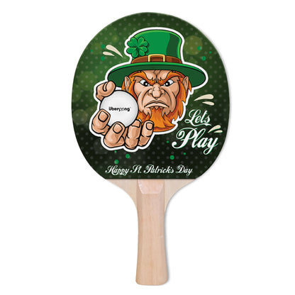 St Pattys Day Designer Ping Pong Paddle