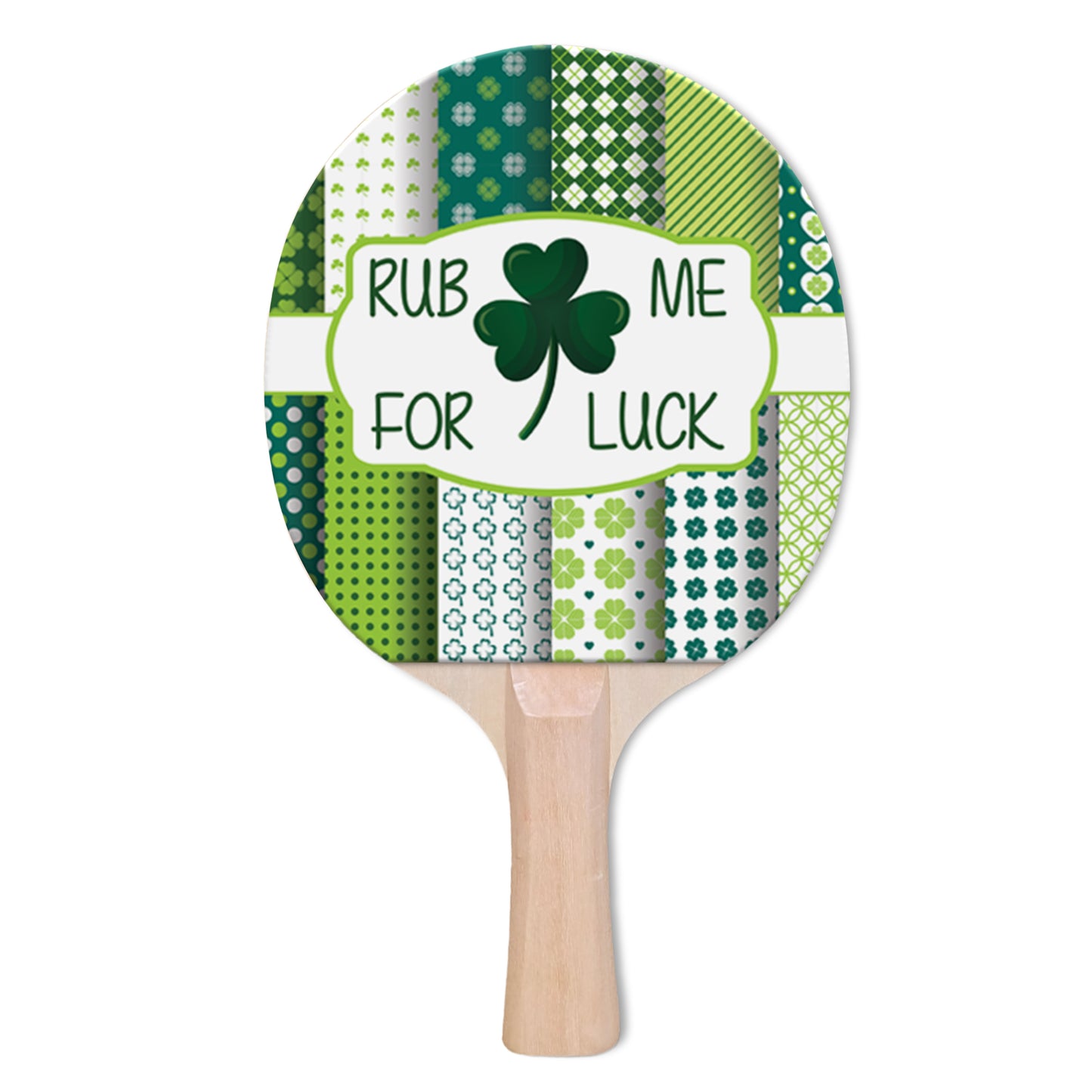 St Pattys Day Designer Ping Pong Paddle