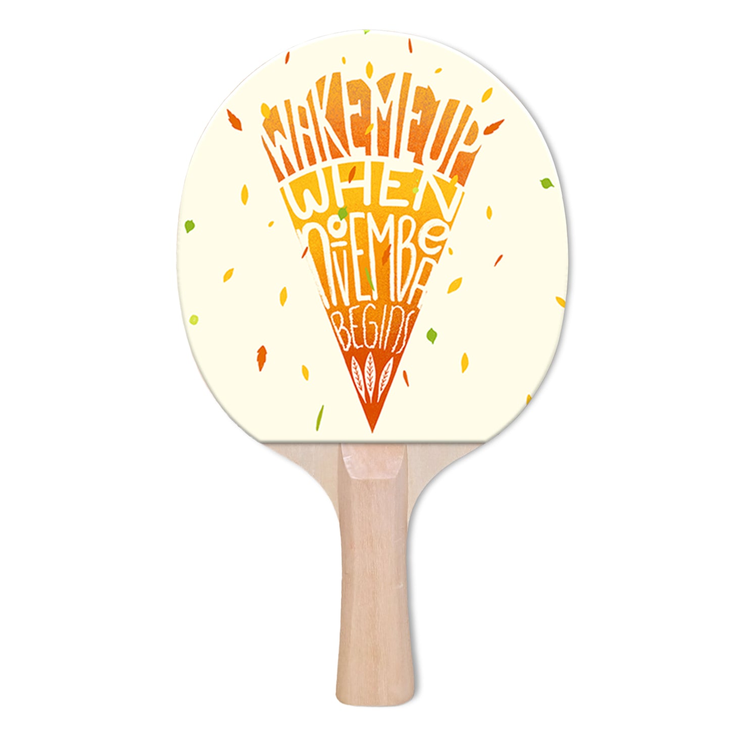 Thanksgiving Designer Ping Pong Paddle