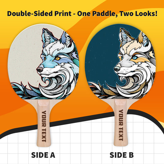 Bambule Wolf Designer Ping Pong Paddle