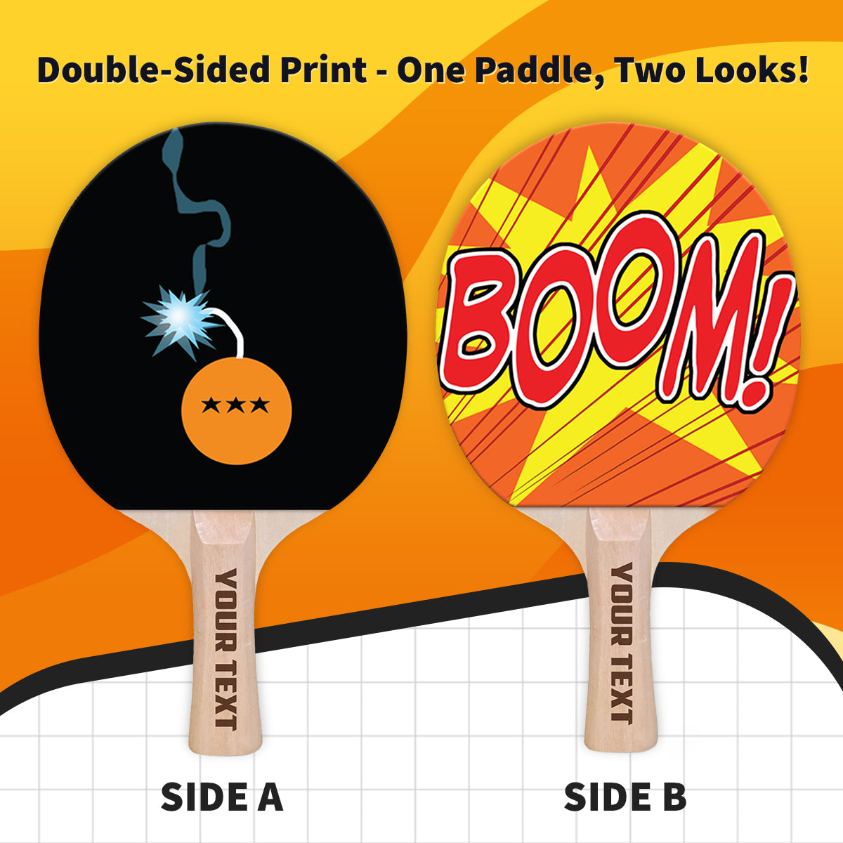 FizzBoom Designer Ping Pong Paddle