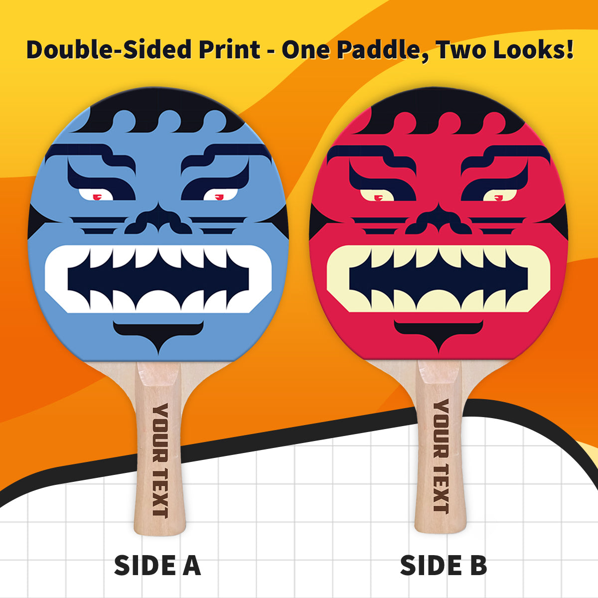 Tiger/Tigress Designer Ping Pong Paddle