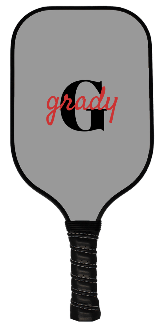 Custom Pickleball Paddle - Name Over Initial - Side A View