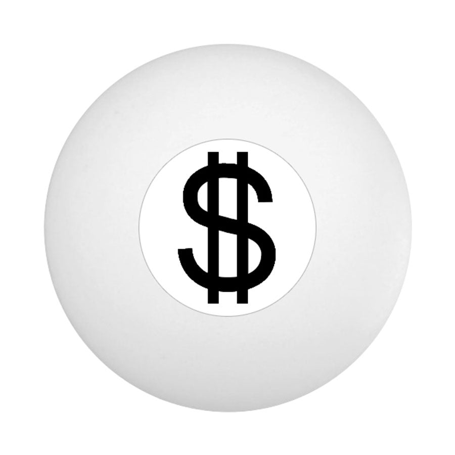 Dollar Sign Ping Pong Ball