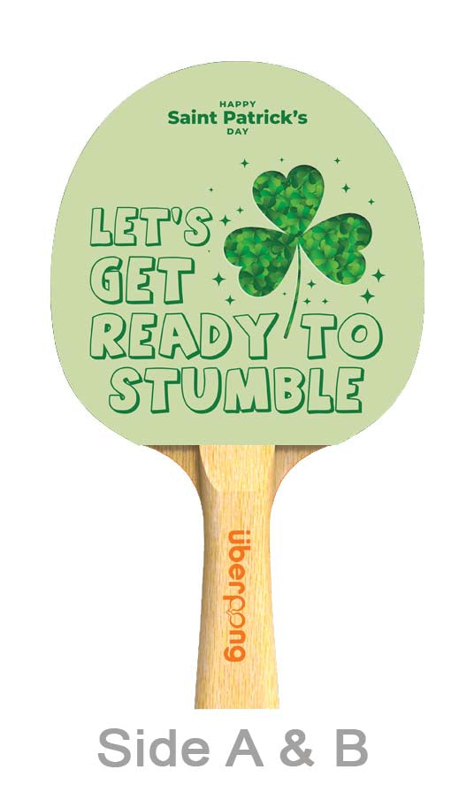 St Pattys Day Designer Ping Pong Paddle