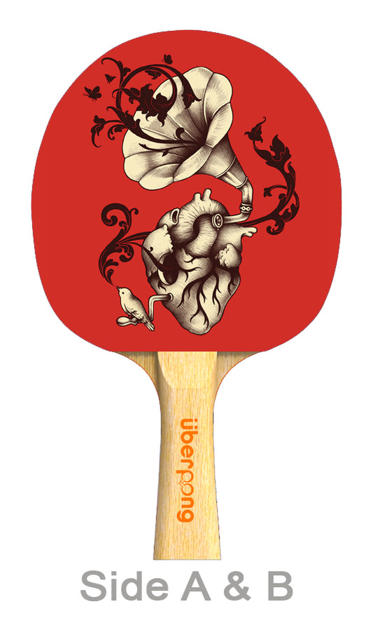 Listen to Your Heart Designer Ping Pong Paddle