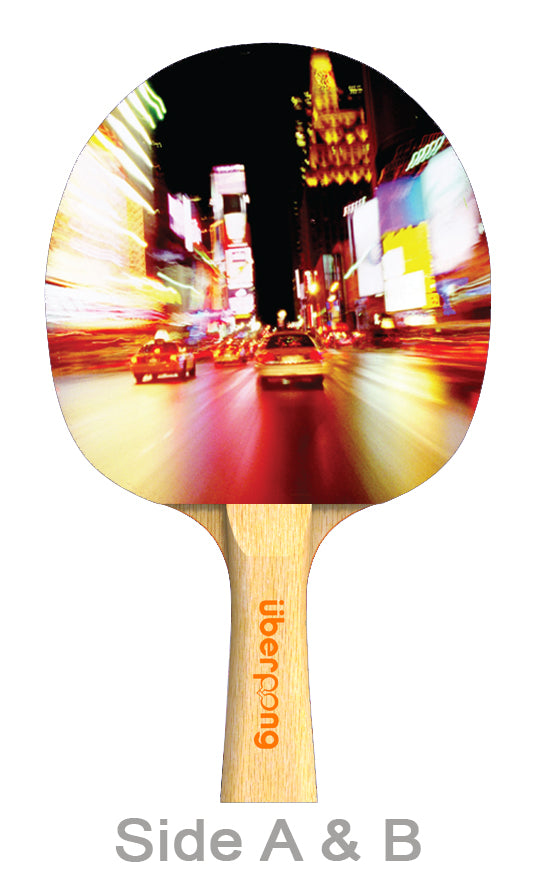 NYC Nights Designer Ping Pong Paddle