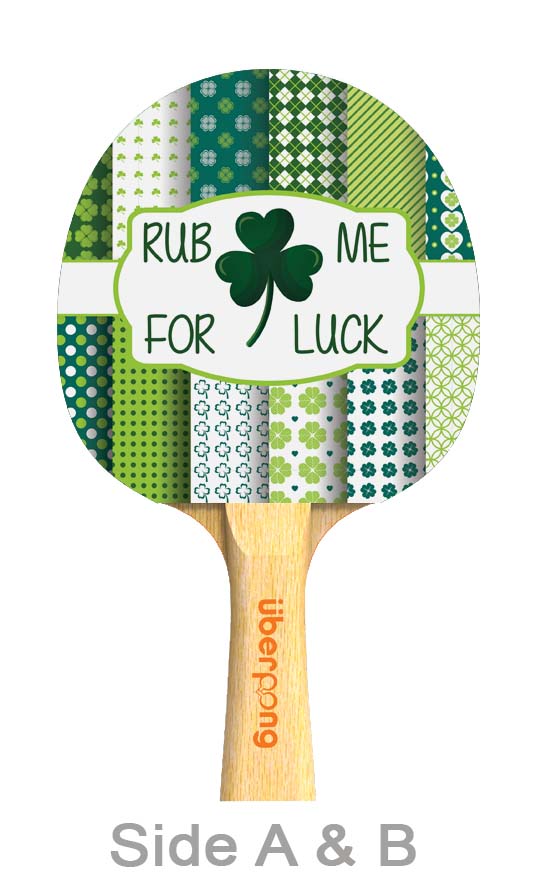 St Pattys Day Designer Ping Pong Paddle