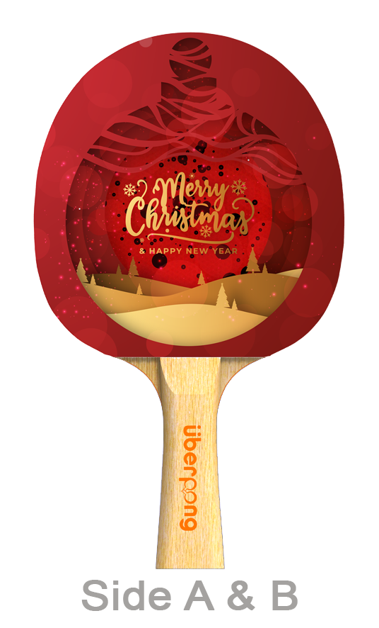 Christmas Designer Ping Pong Paddle