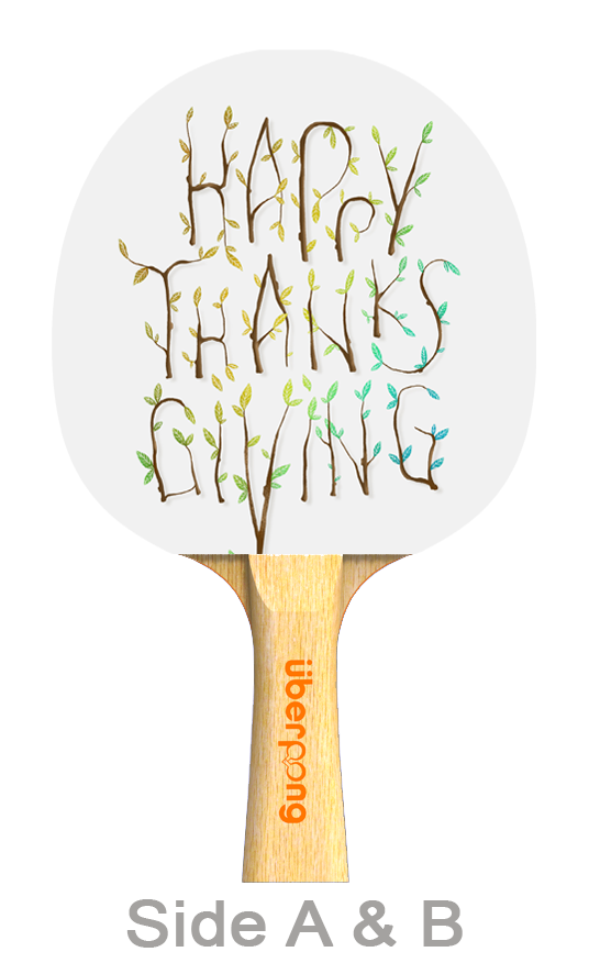 Thanksgiving Designer Ping Pong Paddle