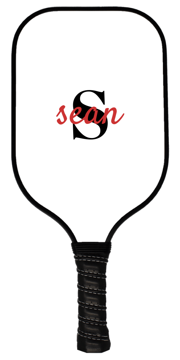 Custom Pickleball Paddle - Name Over Initial - Side B View
