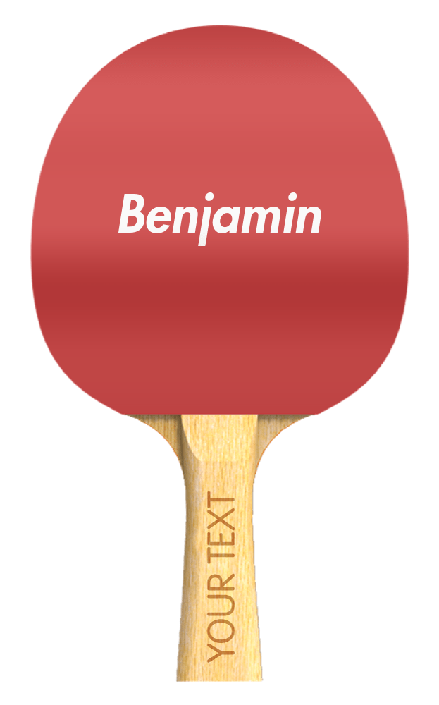 Custom Solid Color Ping Pong Paddle - Your Name - Side A View