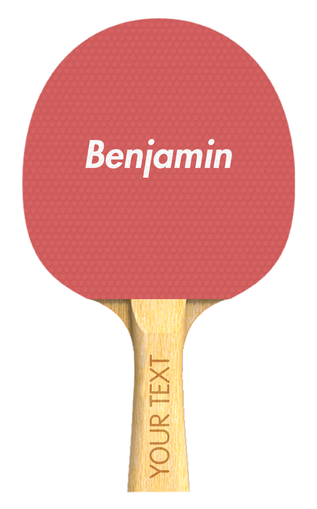 Custom Solid Color Ping Pong Paddle - Your Name - Side B View
